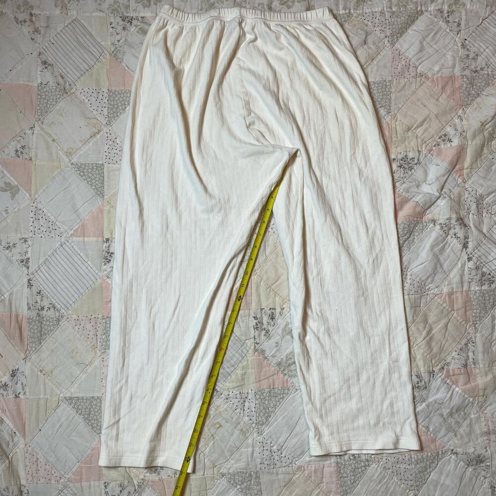 disney vintage 90s purple rosette embroidered cream winnie the pooh pajama set - Picture 8 of 8